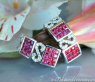 Attractive Ruby Earrings with Diamonds