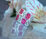 Attractive Ruby Earrings with Diamonds