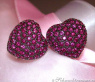 Enchanting Ruby Heart Earrings