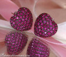 Enchanting Ruby Heart Earrings