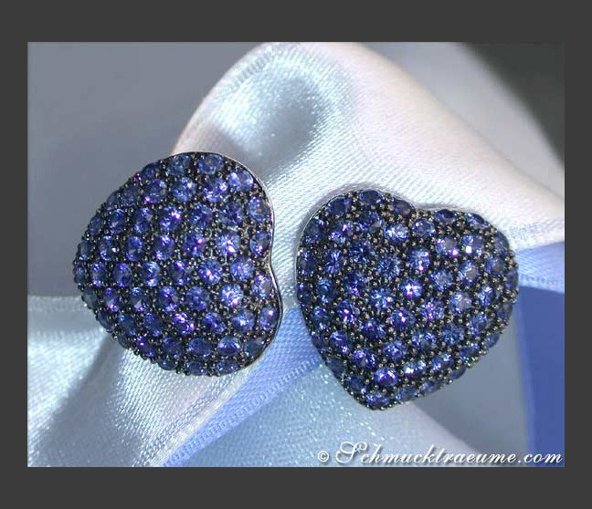 Pretty Sapphire Heart Earrings Pretty Sapphire Heart Earrings