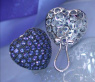 Pretty Sapphire Heart Earrings