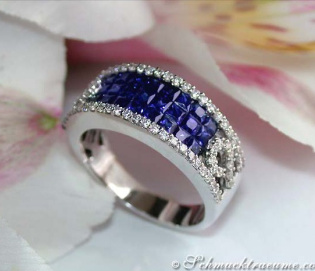 Beautiful Sapphire Band with Diamonds