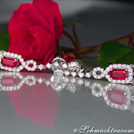 Fabulous Burmese Ruby Earrings with Diamonds