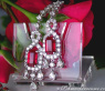 Fabulous Burmese Ruby Earrings with Diamonds