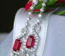 Fabulous Burmese Ruby Earrings with Diamonds