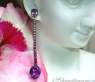 Magnificent Amethyst Earrings with Rubies, Sapphires and Diamonds