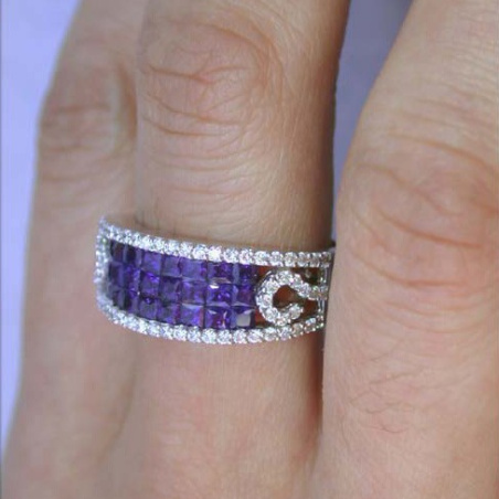 Saphir Ring mit Brillanten