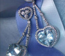 Aquamarin Ohrringe mit Brillanten
