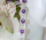 Exquisite Amethyst Heart Earrings with Diamonds