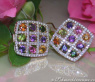 Multicolor Edelstein Ohrstecker mit Brillanten