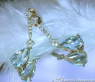 Delicate Aquamarine Pear Earrings with Diamonds