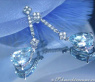 Enchanting Aquamarine Pear Earrings with Diamonds