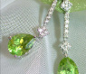 Timless Peridot Pear Earrings with Diamonds