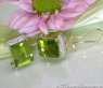 Pretty Peridot Diamond Earrings