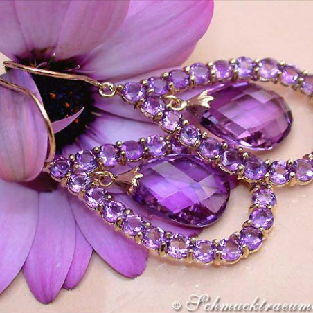 Magnificent Amethyst Chandelier Earrings