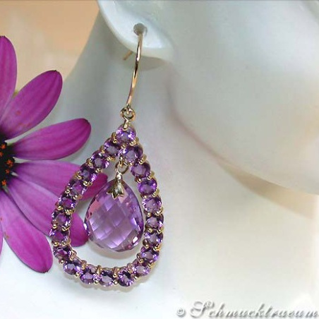 Magnificent Amethyst Chandelier Earrings