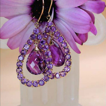 Magnificent Amethyst Chandelier Earrings