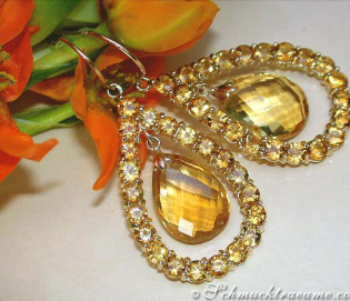 Gorgeous Citrine Chandelier Earrings