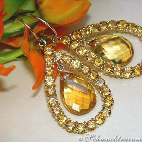Gorgeous Citrine Chandelier Earrings