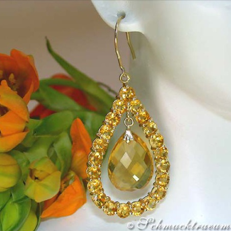 Gorgeous Citrine Chandelier Earrings