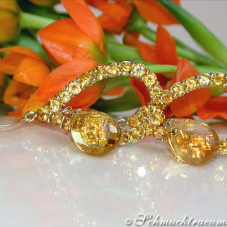 Gorgeous Citrine Chandelier Earrings
