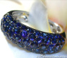 Saphir Pavé Ring in Weißgold 585