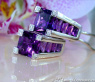Interesting Amethyst Earrings with Diamonds