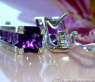 Interesting Amethyst Earrings with Diamonds