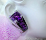 Interesting Amethyst Earrings with Diamonds
