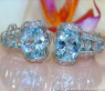 Gorgeous Aquamarine Diamond Earrings