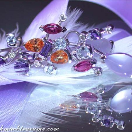 Terrific Multicolor Gemstone Earrings with Diamonds