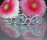 Aquamarin Ohrringe mit Diamanten