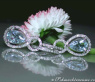 Aquamarin Ohrringe mit Diamanten