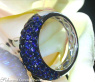 Saphir Pavé Ring in Weißgold 585