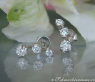 Pretty Three Diamond Solitaire Earrings