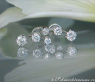 Pretty Three Diamond Solitaire Earrings
