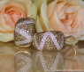Attractive Brown and White Diamond Earrings (Zig Zag Style)