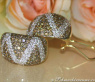 Attractive Brown and White Diamond Earrings (Zig Zag Style)