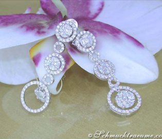 Magnificent Illusion Style Diamond Earrings