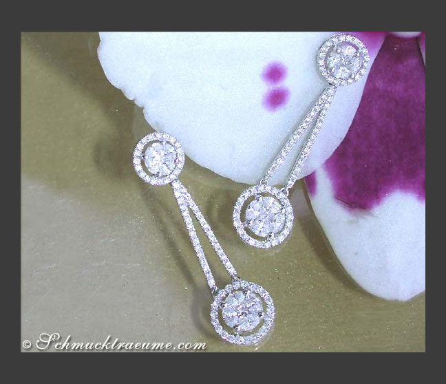 Precious Illusion Style Diamond Earrings Precious Illusion Style Diamond Earrings