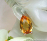 Stately Citrine Pear Earrings with Diamonds
