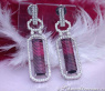Tremendous Pink Tourmaline Earrings with Diamonds