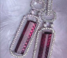 Tremendous Pink Tourmaline Earrings with Diamonds