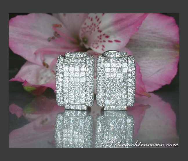 Exclusive Diamond Earrings (Invisible Setting) Exclusive Diamond Earrings (Invisible Setting)