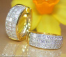 Exclusive Princess Diamond Hoop Earrings in Yellow gold 18k