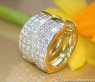 Exclusive Princess Diamond Hoop Earrings in Yellow gold 18k