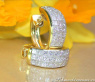 Exclusive Princess Diamond Hoop Earrings in Yellow gold 18k