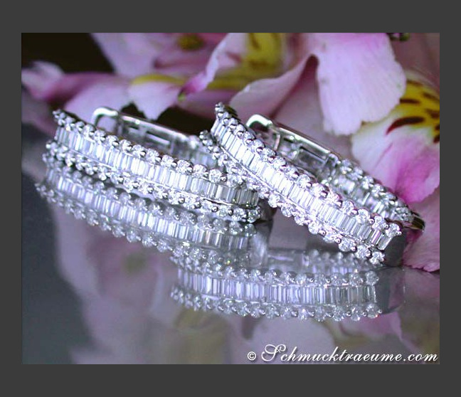 Exclusive Baguette Diamond Hoop Earrings Exclusive Baguette Diamond Hoop Earrings