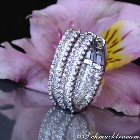 Exclusive Baguette Diamond Hoop Earrings